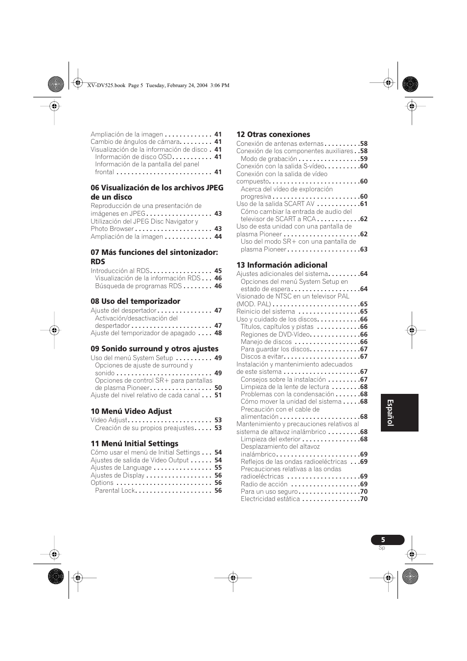 Pioneer DCS-525 User Manual | Page 5 / 82