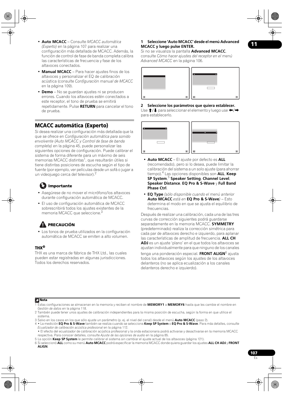 Mcacc automática (experto) | Pioneer SC-LX72 User Manual | Page 107 / 146