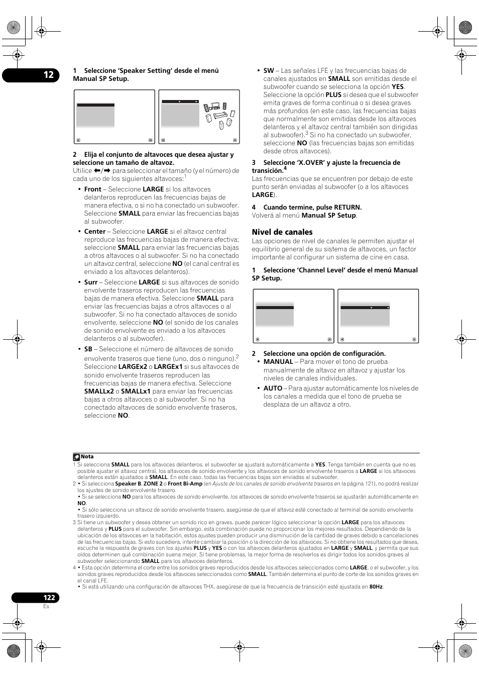 Nivel de canales | Pioneer SC-LX72 User Manual | Page 122 / 146