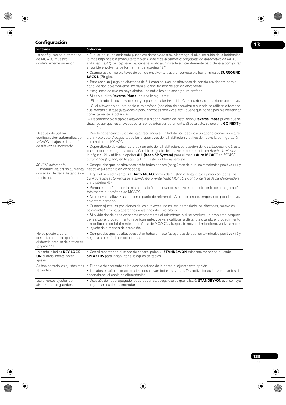 Configuración | Pioneer SC-LX72 User Manual | Page 133 / 146