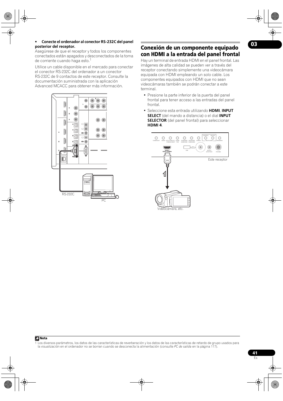 Rs-232c pc | Pioneer SC-LX72 User Manual | Page 41 / 146