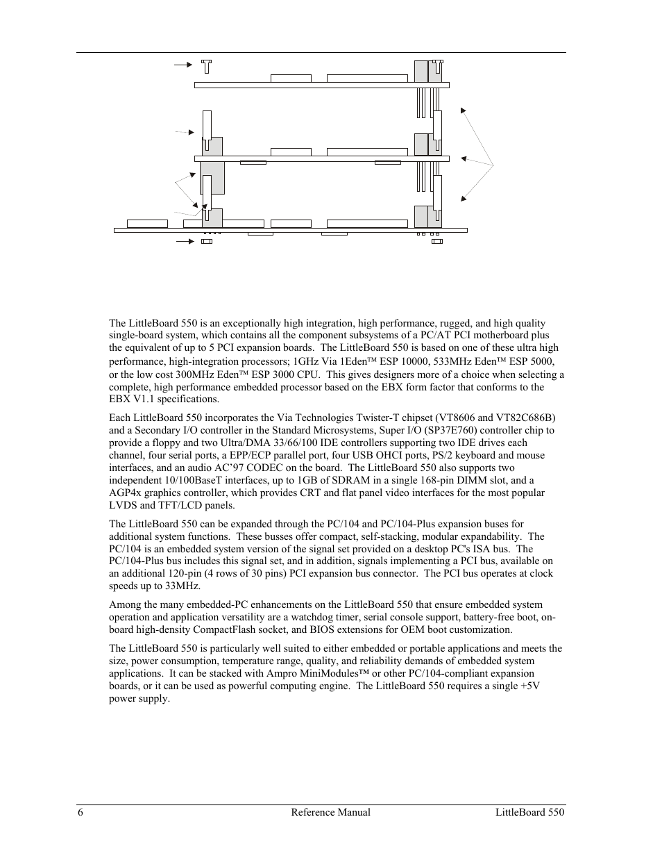 Product description | Ampro Corporation Single Board Computer Littleboard 550 User Manual | Page 12 / 100