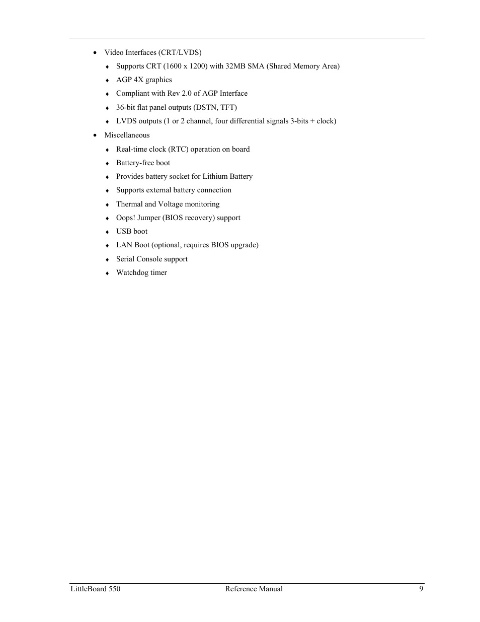 Ampro Corporation Single Board Computer Littleboard 550 User Manual | Page 15 / 100