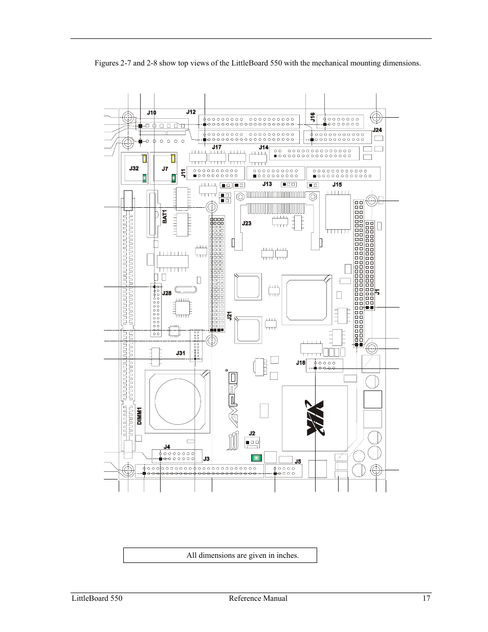 Mechanical specifications | Ampro Corporation Single Board Computer Littleboard 550 User Manual | Page 23 / 100