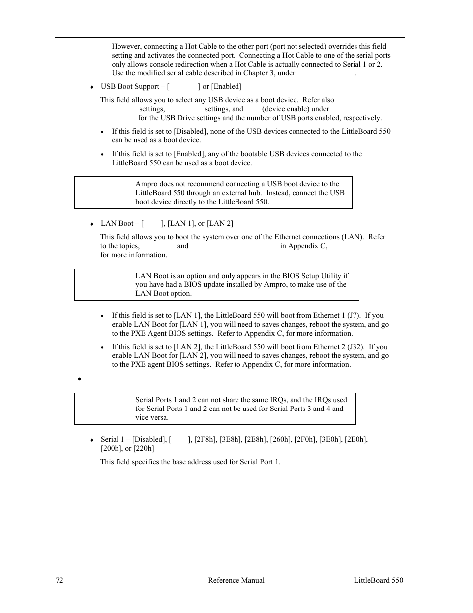 Ampro Corporation Single Board Computer Littleboard 550 User Manual | Page 78 / 100