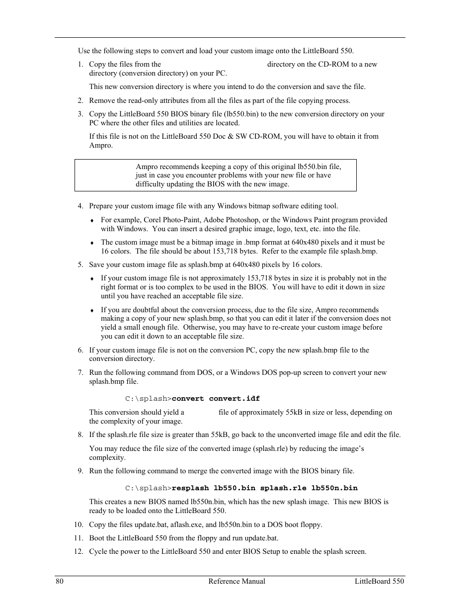 Ampro Corporation Single Board Computer Littleboard 550 User Manual | Page 86 / 100