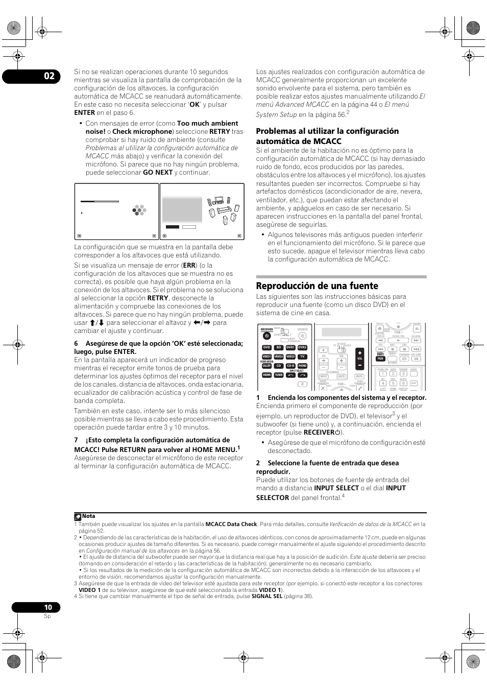 Reproducción de una fuente | Pioneer SC-LX71 User Manual | Page 10 / 134