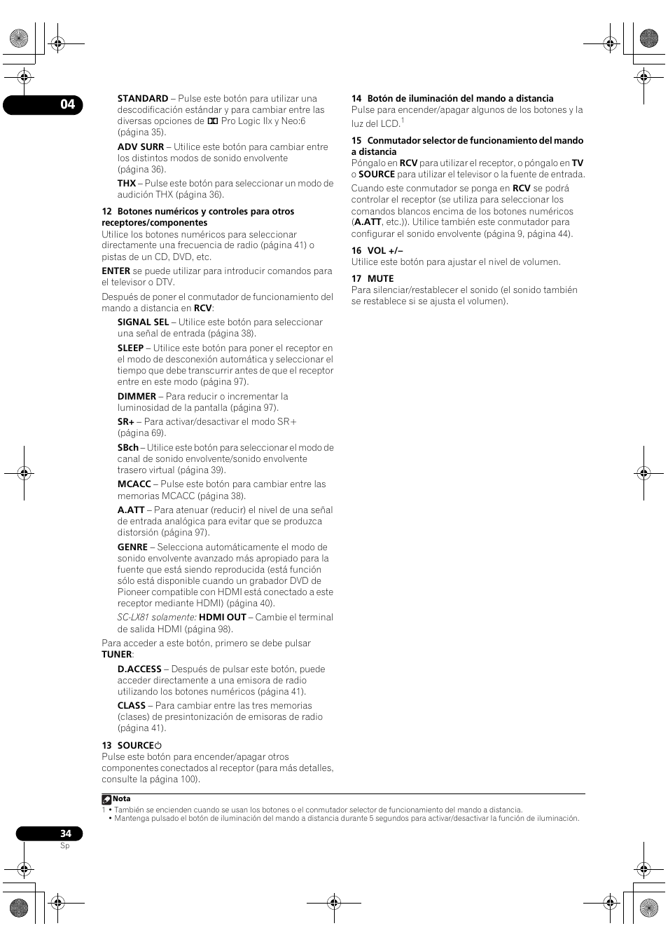 Pioneer SC-LX71 User Manual | Page 34 / 134