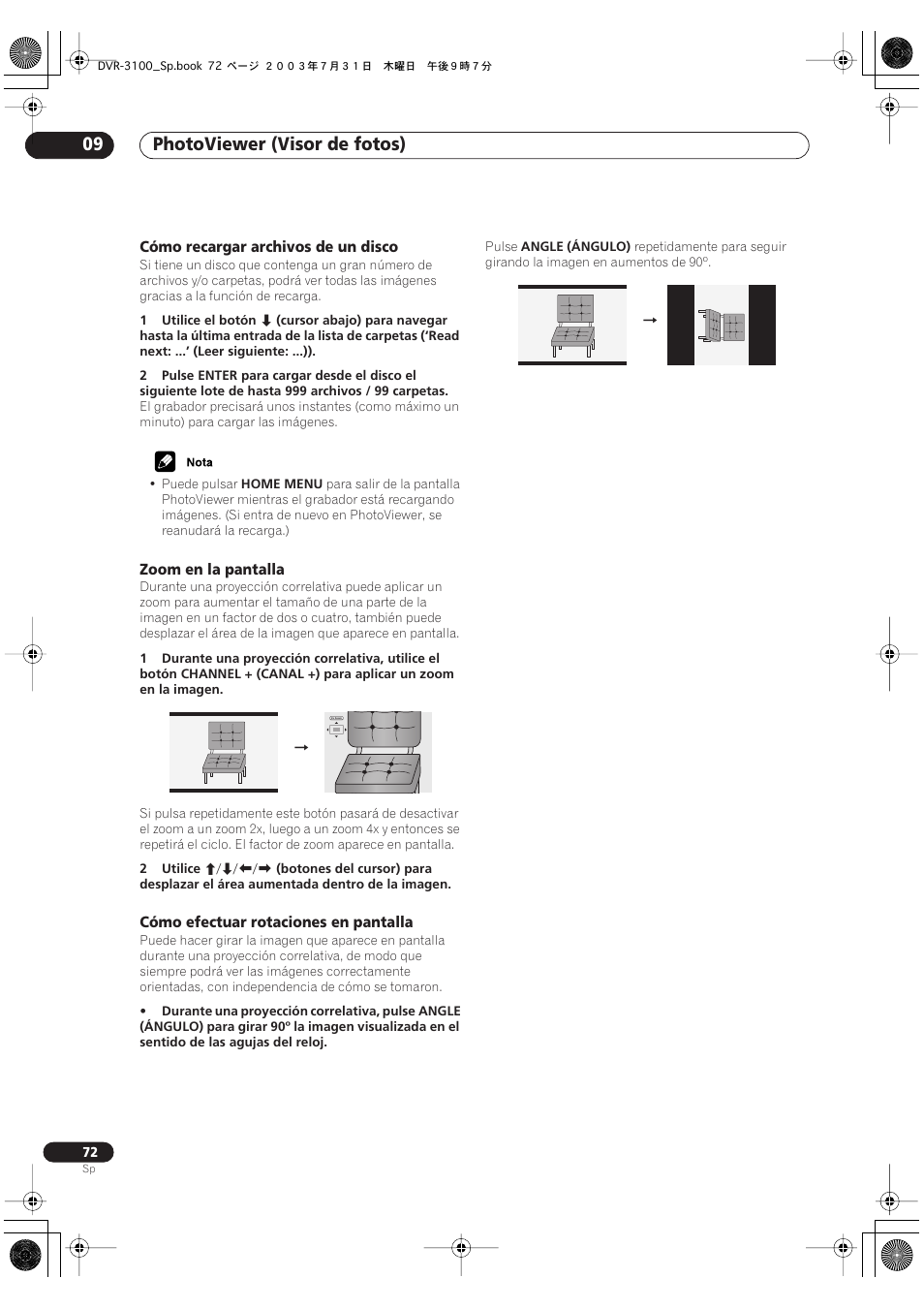 Photoviewer (visor de fotos) 09 | Pioneer DVR-3100-S User Manual | Page 72 / 112