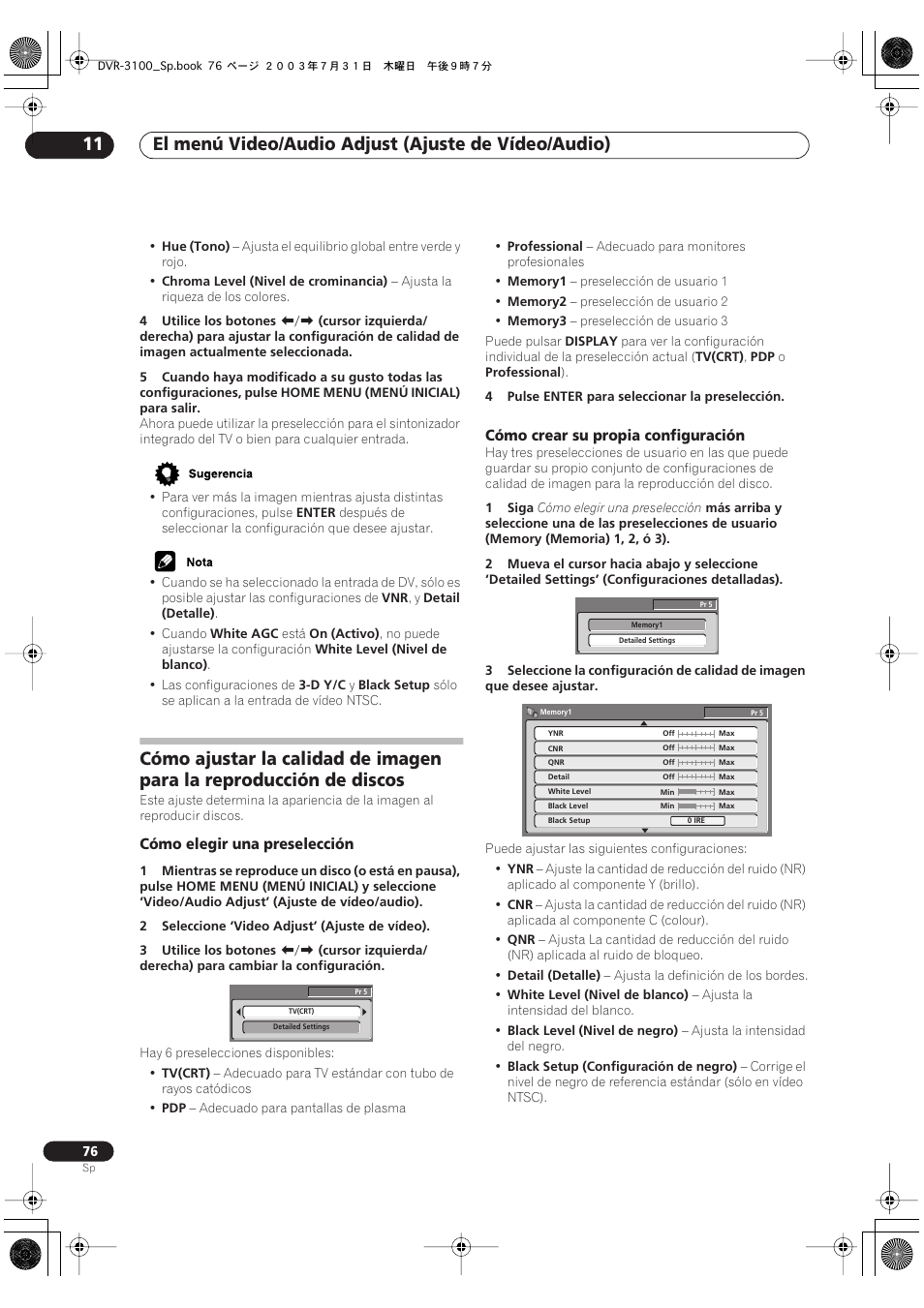 Pioneer DVR-3100-S User Manual | Page 76 / 112