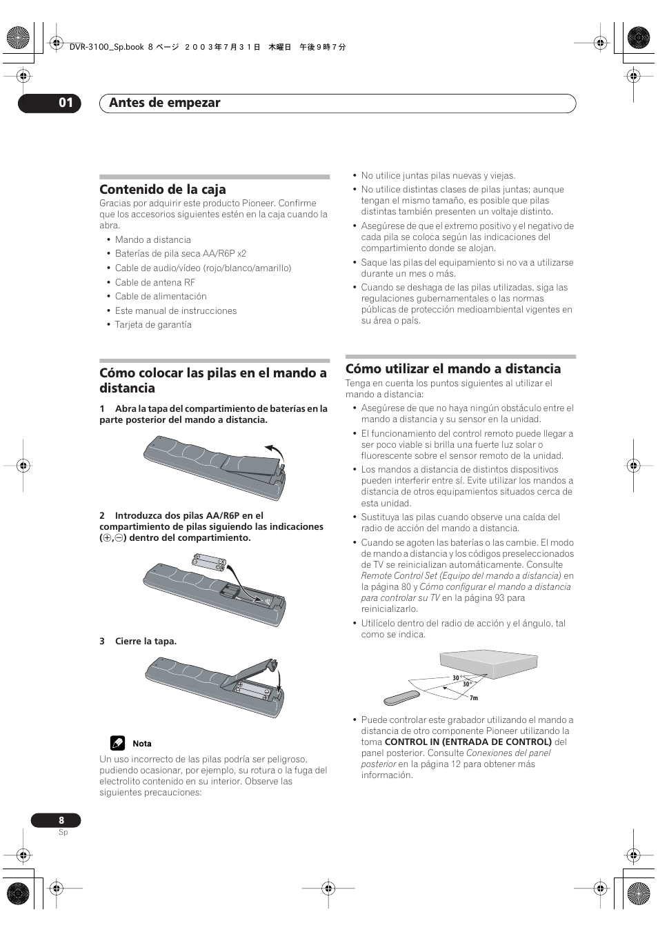 Pioneer DVR-3100-S User Manual | Page 8 / 112