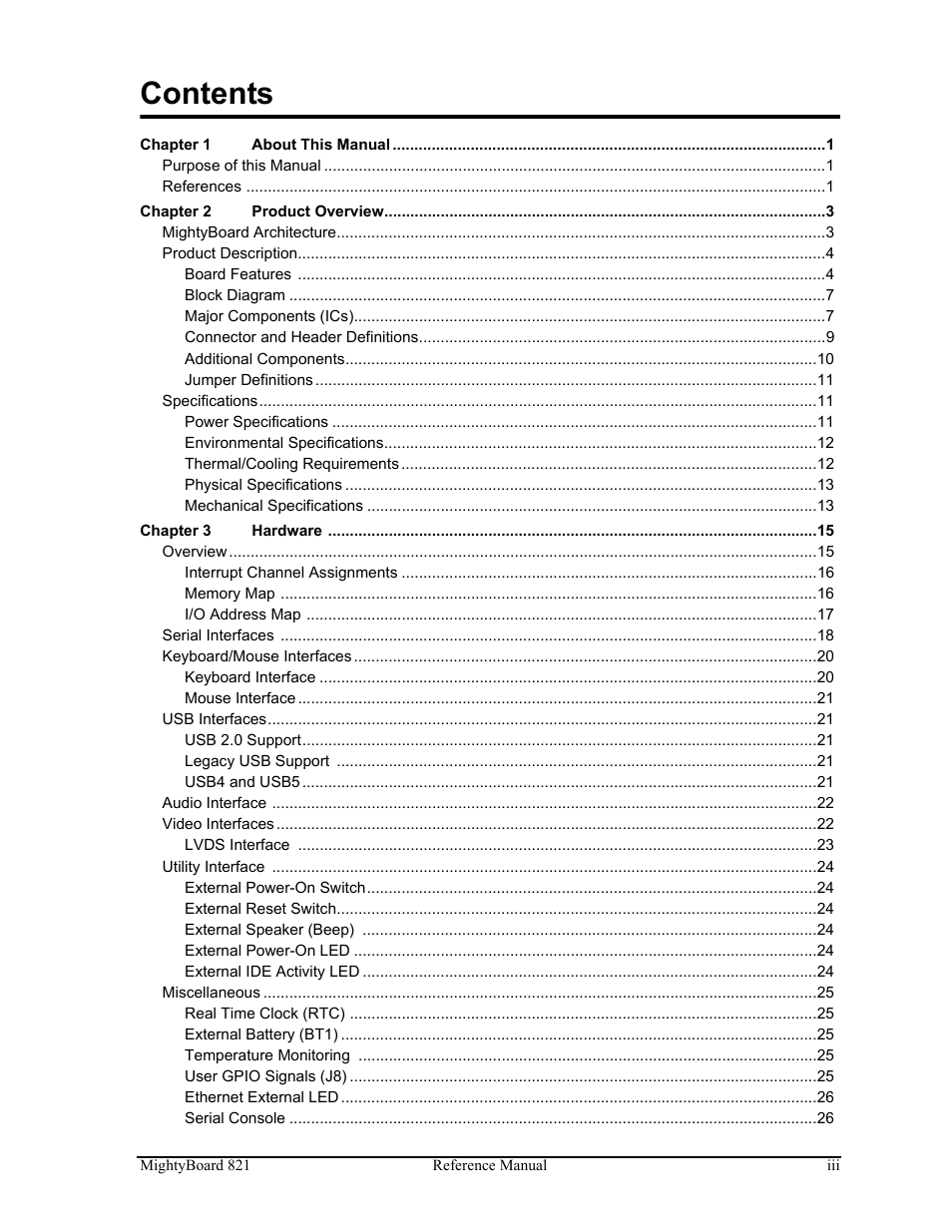 Ampro Corporation AMPRO Single Board Computer MightyBoard 821 User Manual | Page 3 / 38