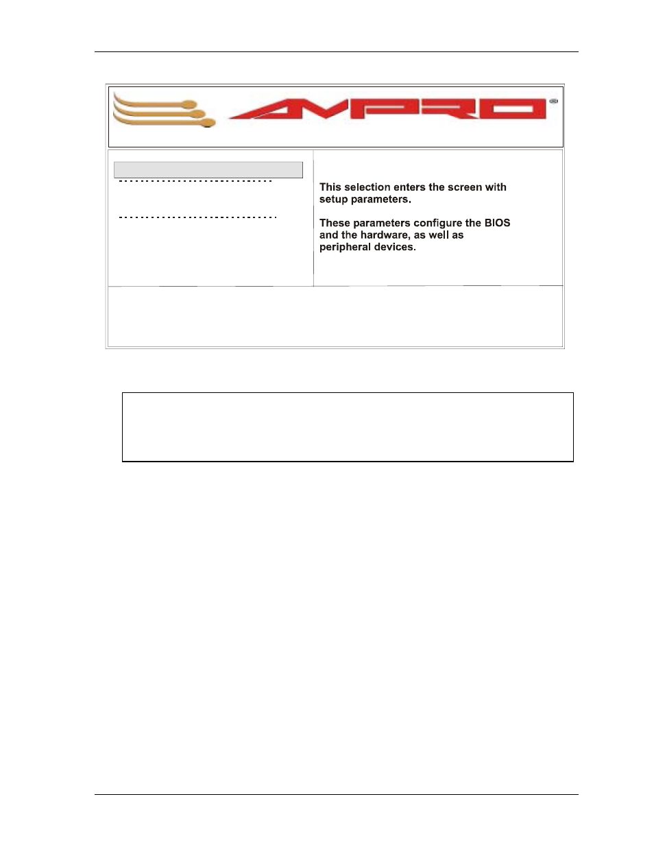 Main bios setup menu, Figure 4-1. bios setup opening screen | Ampro Corporation CoreModule 420 5001692A User Manual | Page 53 / 72