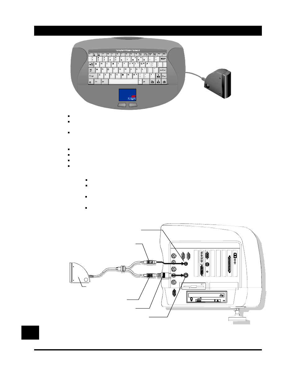 Keyboard installation & operation, Keyboard installation and operation | Ampro Corporation DLP 5200 User Manual | Page 13 / 58