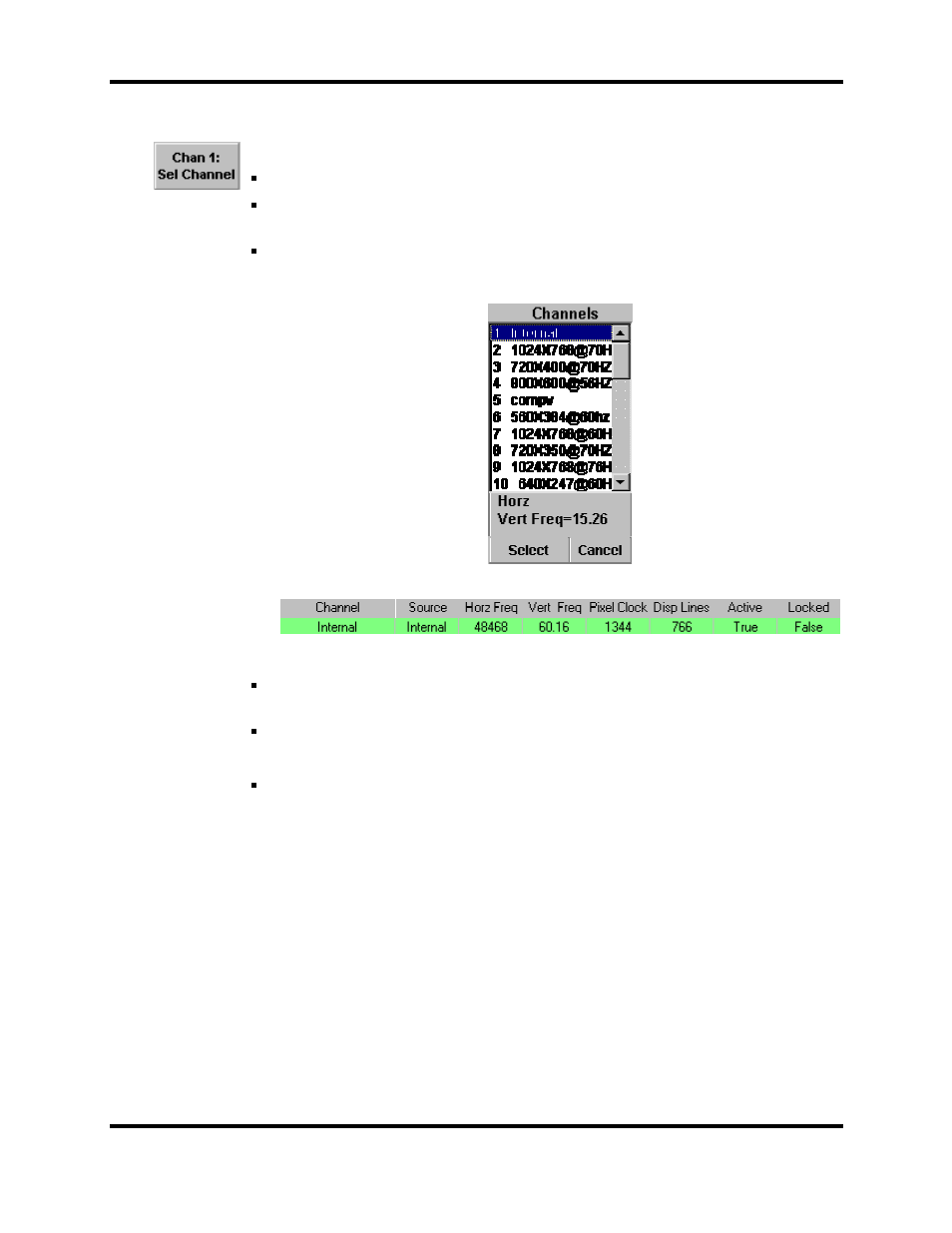 Chan / sel channel command | Ampro Corporation DLP 5200 User Manual | Page 31 / 58