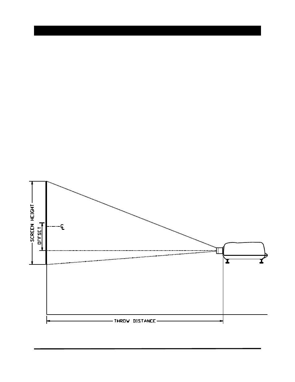 Projector installation, Installation, lens adjustments & lens data tables | Ampro Corporation DLP 5200 User Manual | Page 33 / 58