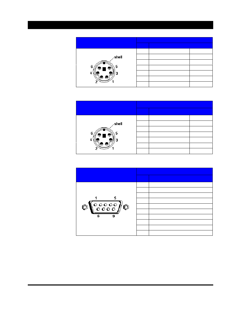 Connectors pin assignments, Connector pin assignments | Ampro Corporation DLP 5200 User Manual | Page 45 / 58