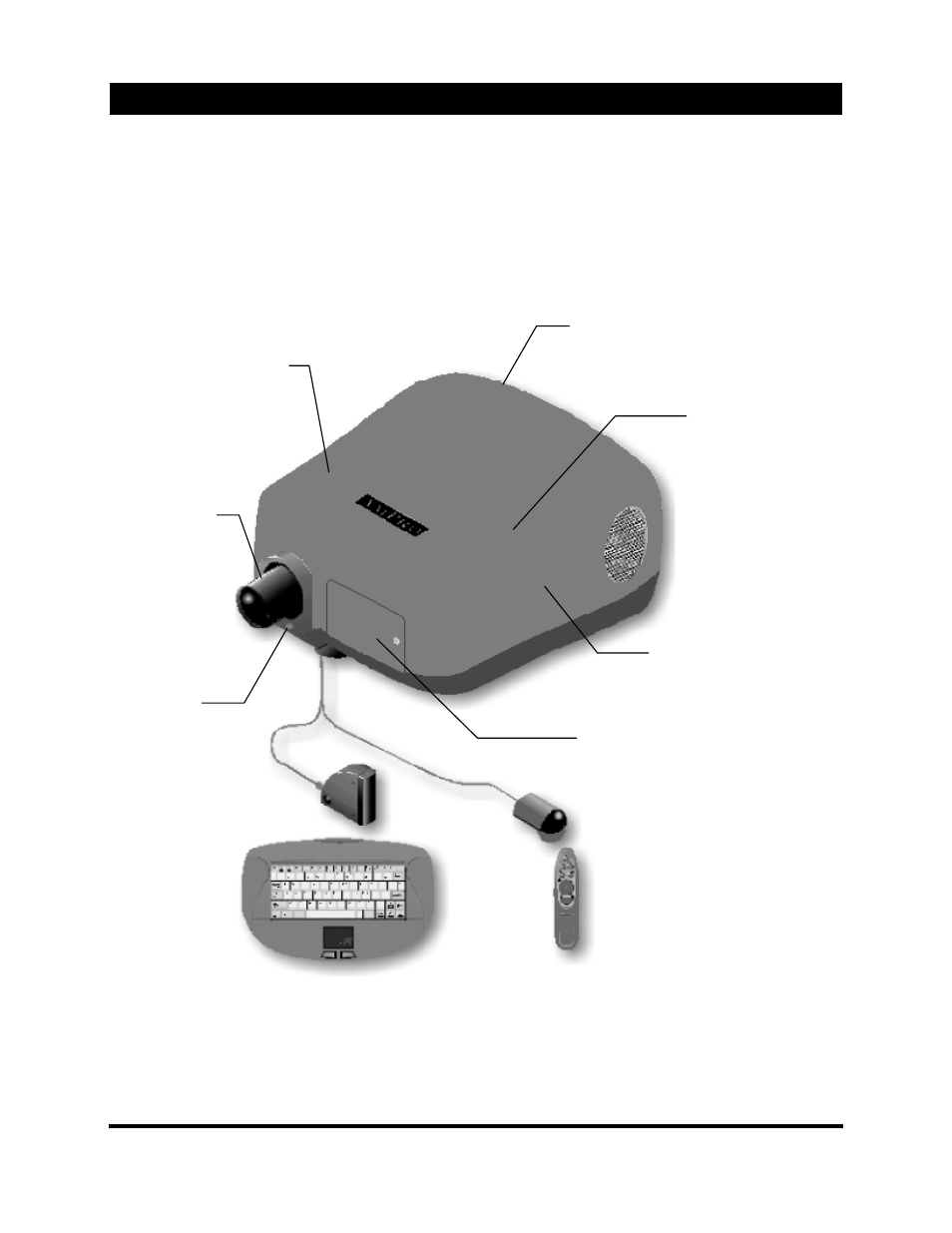 Projector overview | Ampro Corporation DLP 5200 User Manual | Page 9 / 58