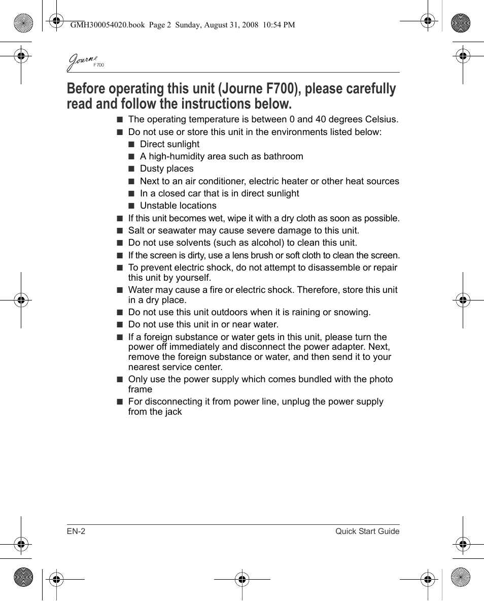 Toshiba JOURNE F700 User Manual | Page 2 / 138