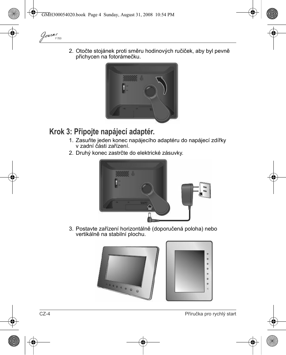 Krok 3: připojte napájecí adaptér | Toshiba JOURNE F700 User Manual | Page 24 / 138