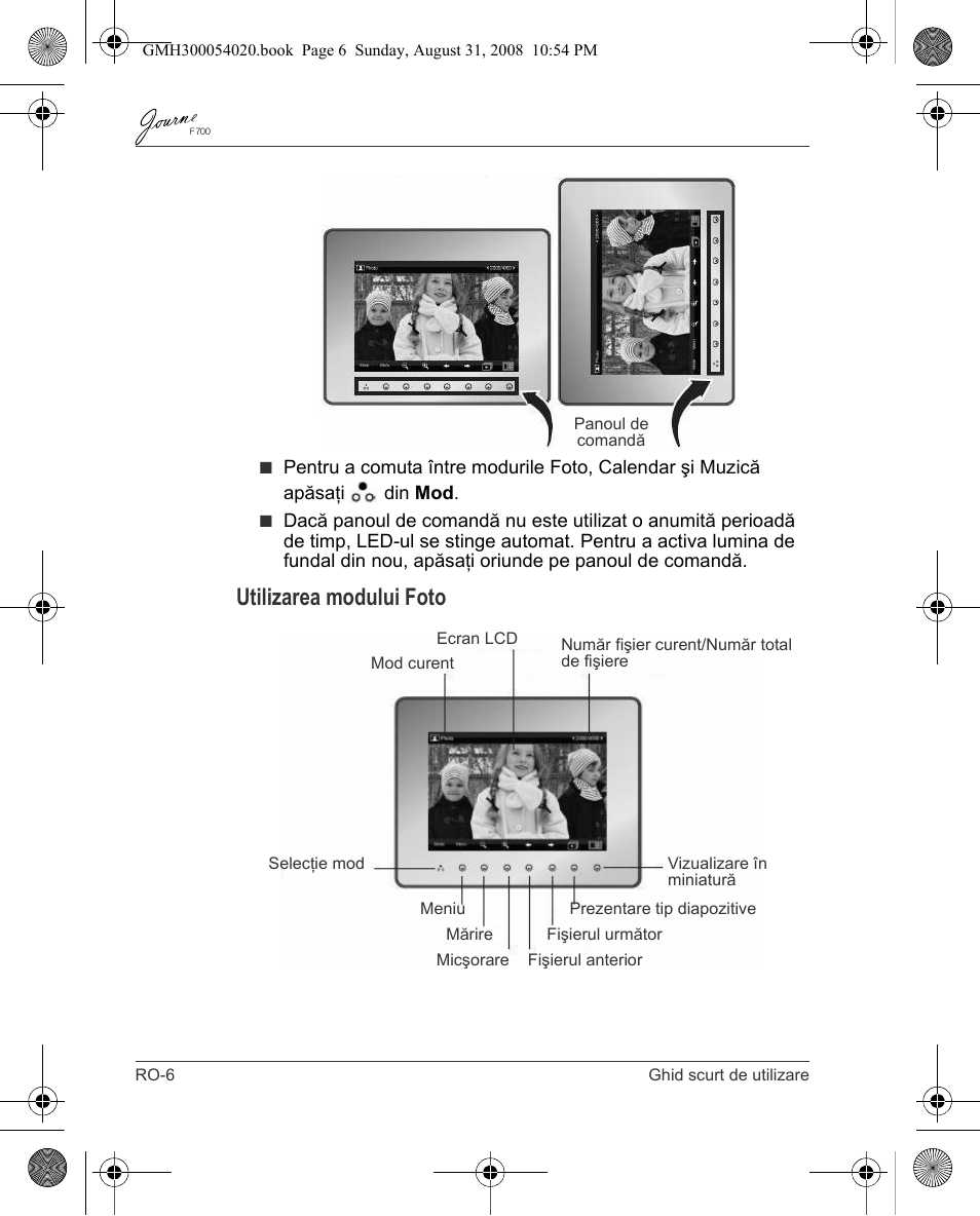 Utilizarea modului foto | Toshiba JOURNE F700 User Manual | Page 80 / 138
