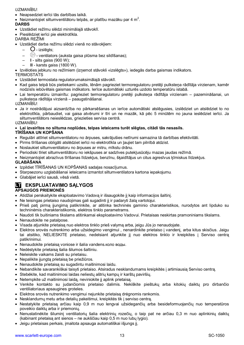 Scarlett SC-1050 User Manual | Page 13 / 18