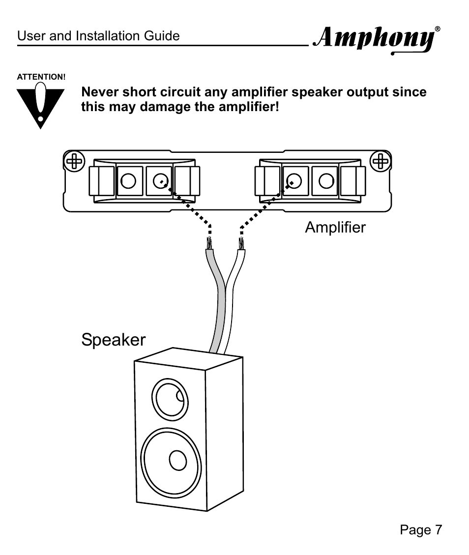 Speaker, Amplifier | Amphony 100 User Manual | Page 7 / 12