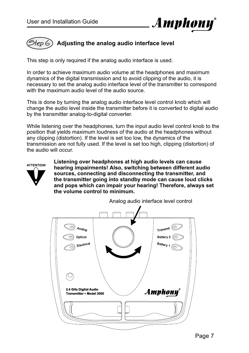 Step 6 | Amphony 2000 User Manual | Page 8 / 12