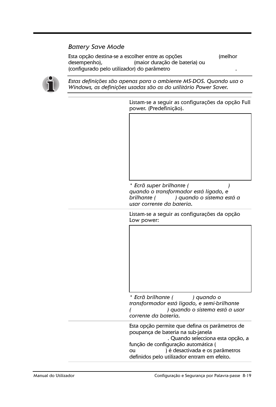 Battery save mode | Toshiba Satellite 2610 User Manual | Page 115 / 221