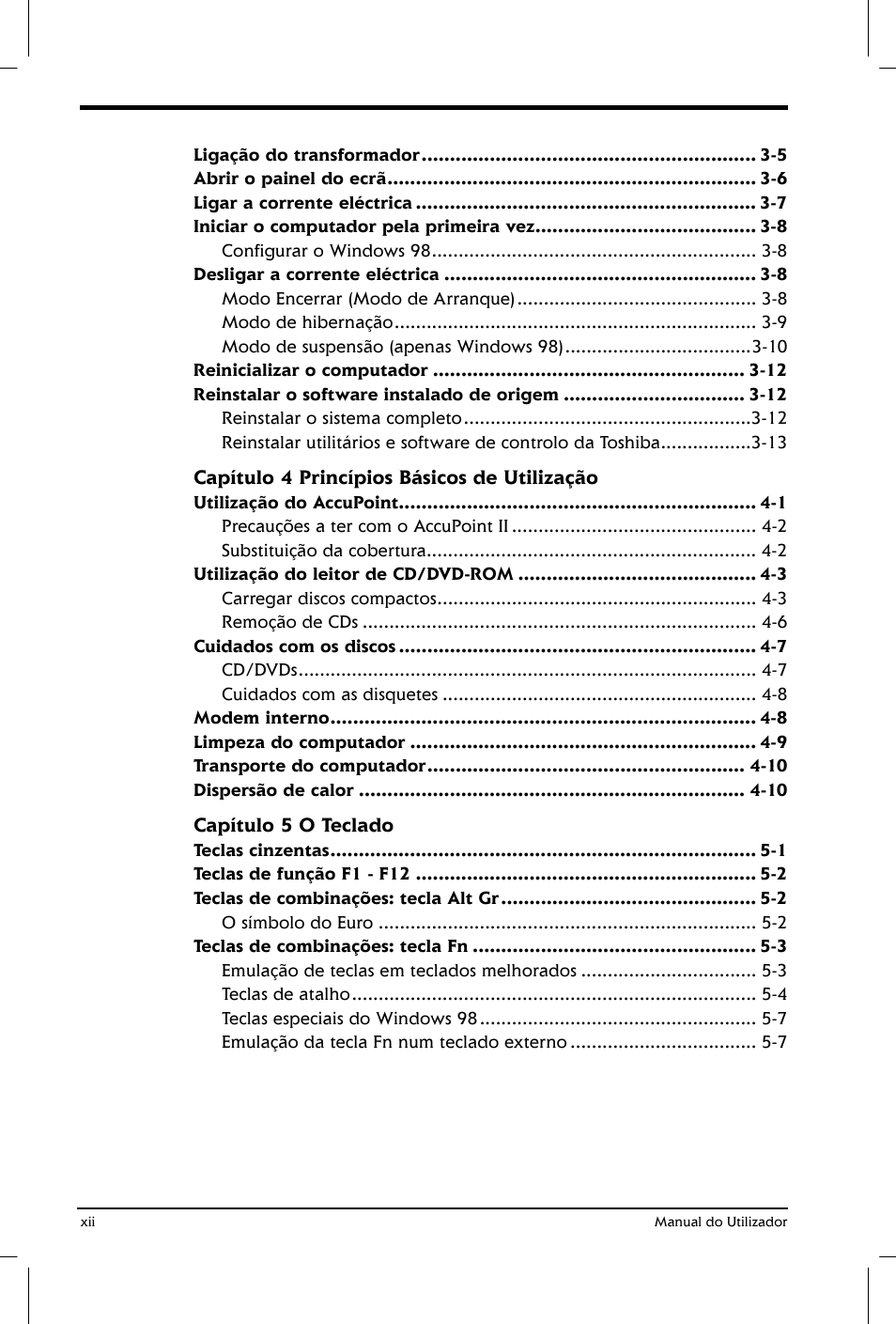 Toshiba Satellite 2610 User Manual | Page 12 / 221