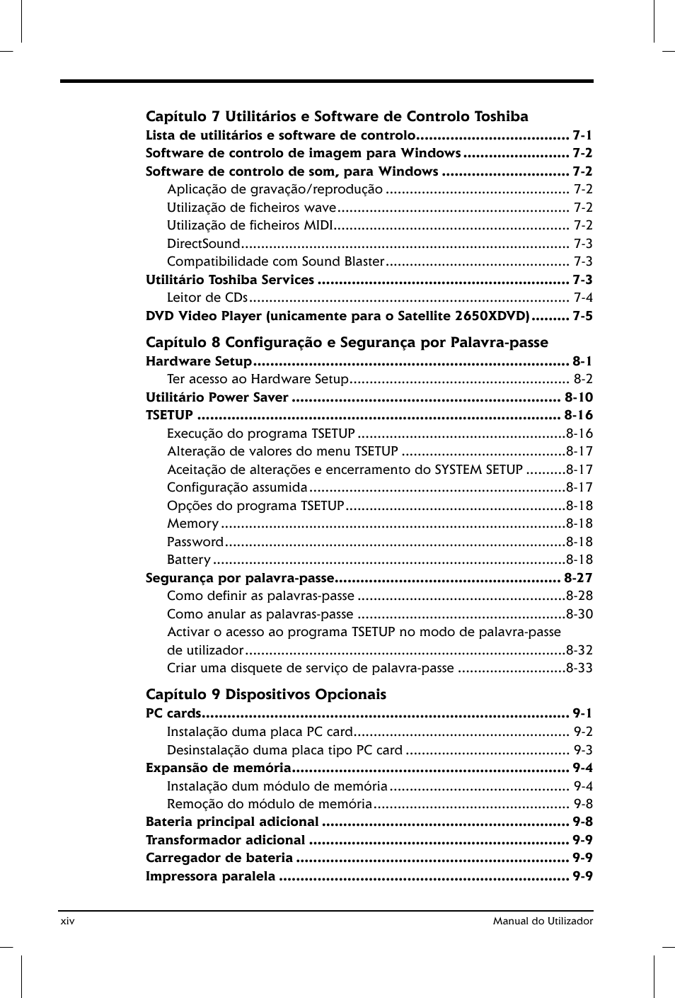 Toshiba Satellite 2610 User Manual | Page 14 / 221