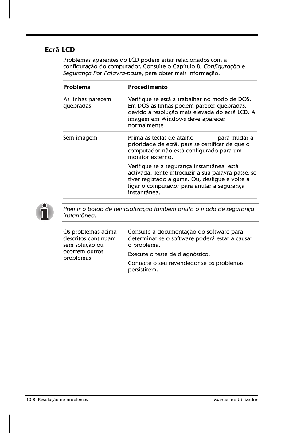 Ecrã lcd | Toshiba Satellite 2610 User Manual | Page 151 / 221