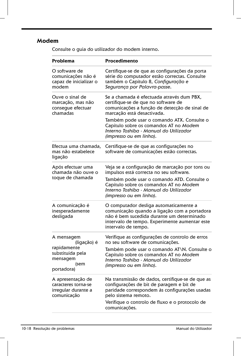 Modem | Toshiba Satellite 2610 User Manual | Page 161 / 221