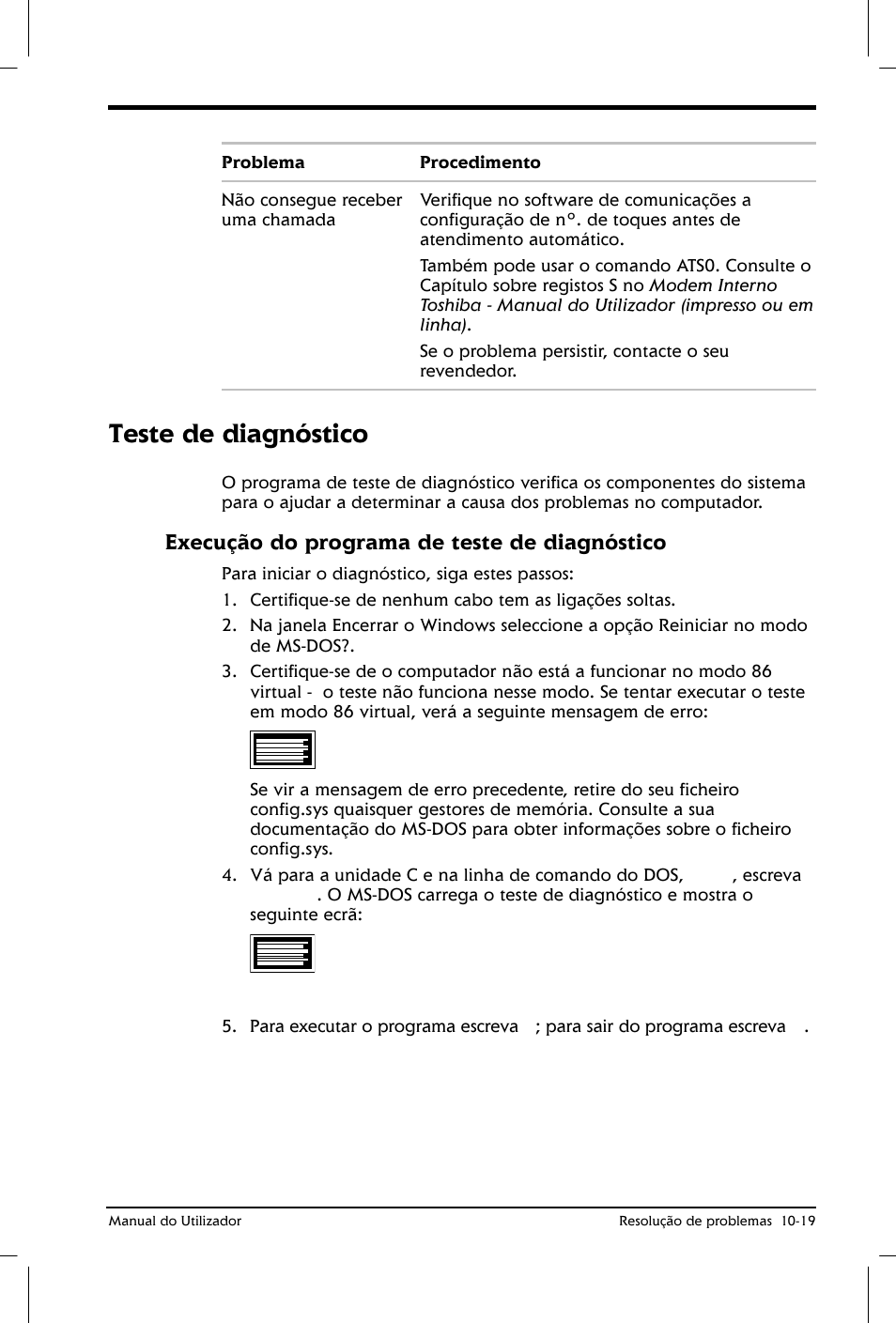 Teste de diagnóstico, Execução do programa de teste de diagnóstico | Toshiba Satellite 2610 User Manual | Page 162 / 221