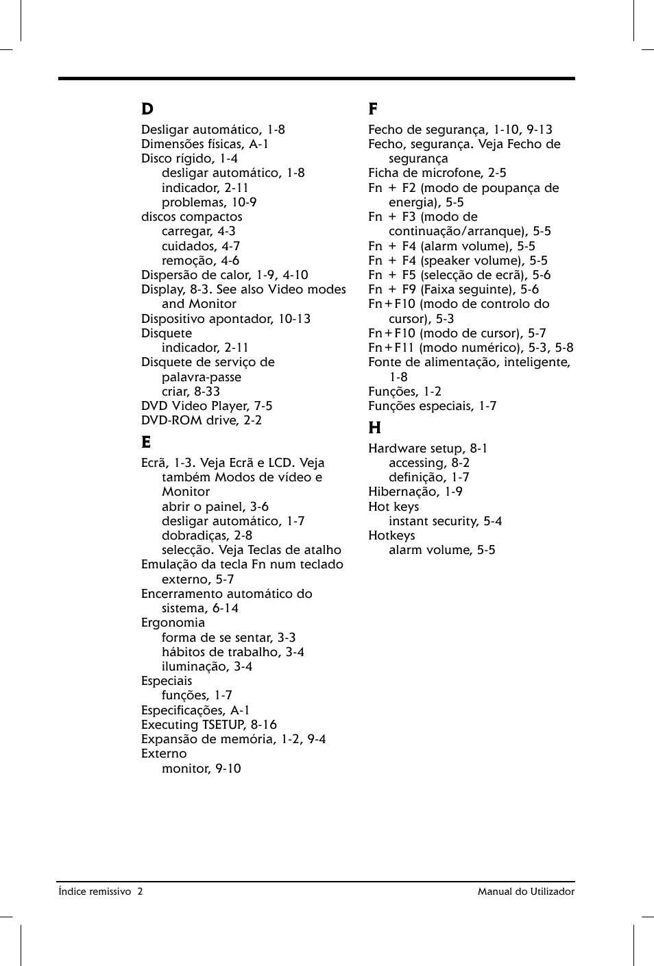 Toshiba Satellite 2610 User Manual | Page 217 / 221