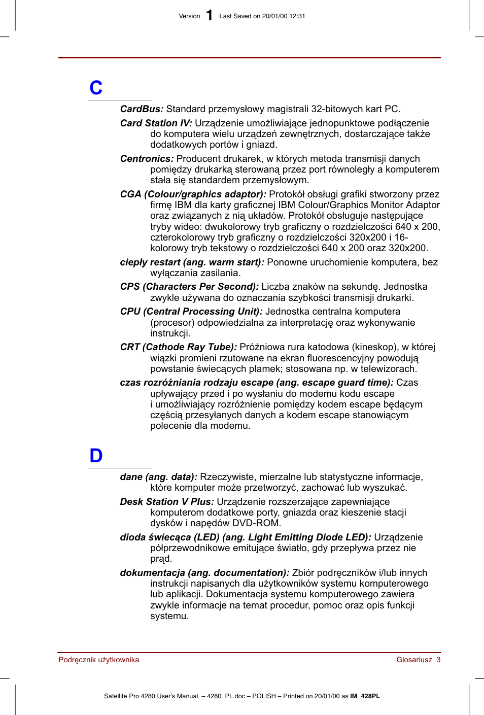 Toshiba Satellite Pro 4280 User Manual | Page 227 / 248