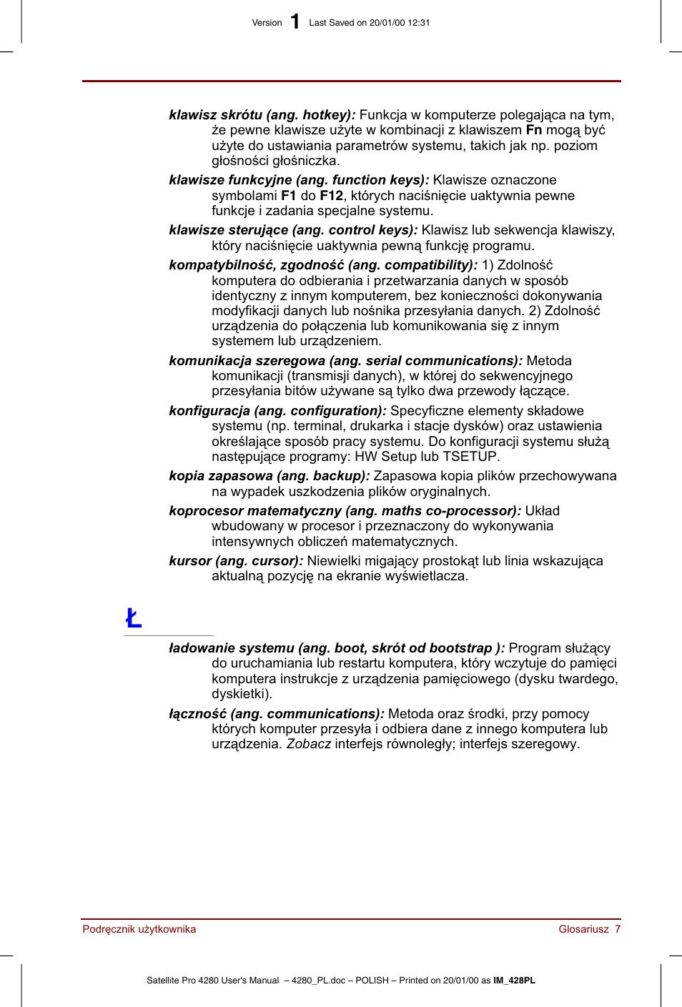 Toshiba Satellite Pro 4280 User Manual | Page 231 / 248