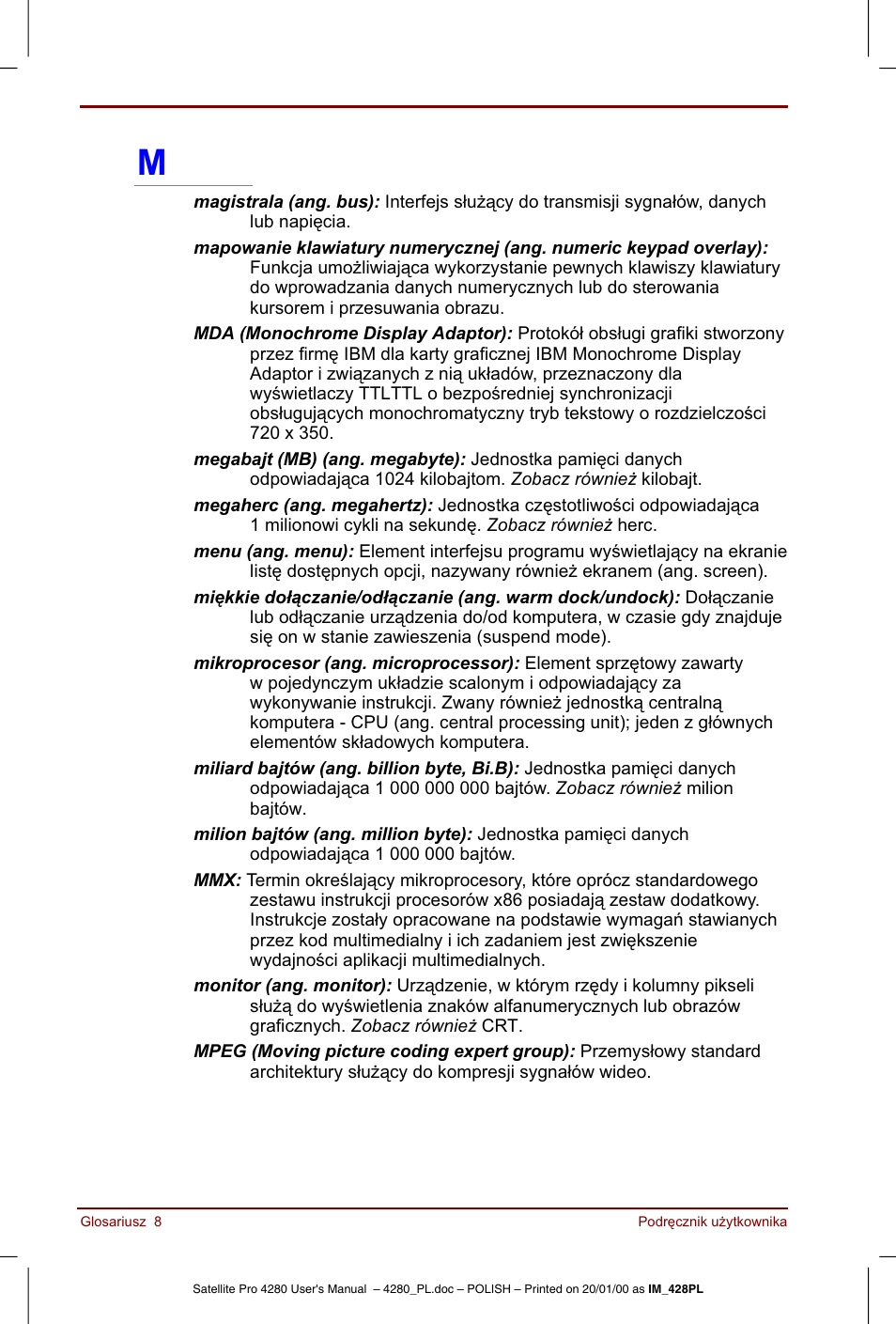 Toshiba Satellite Pro 4280 User Manual | Page 232 / 248