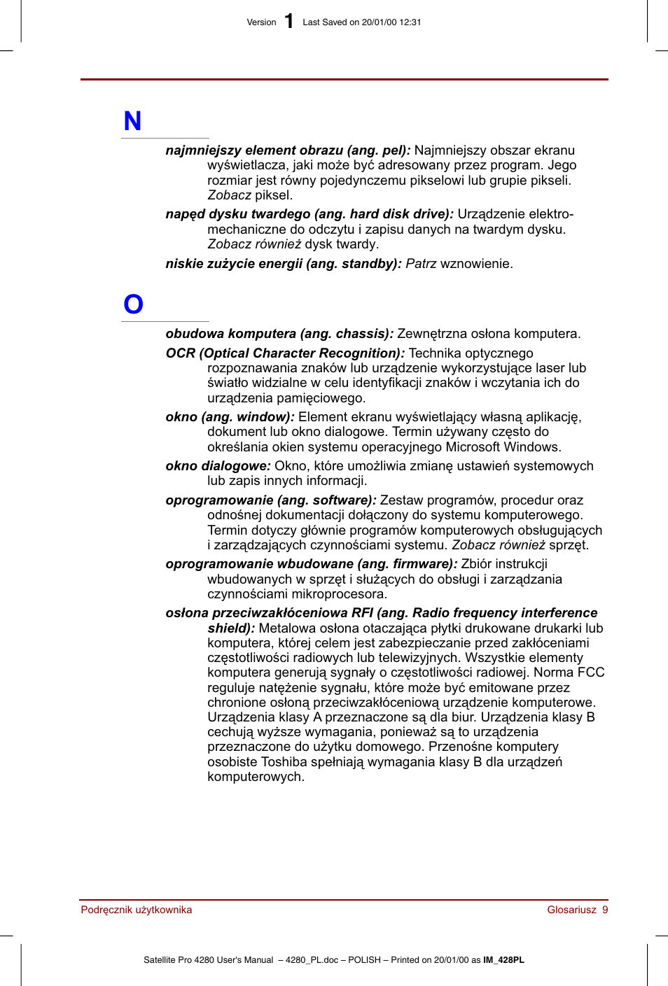 Toshiba Satellite Pro 4280 User Manual | Page 233 / 248