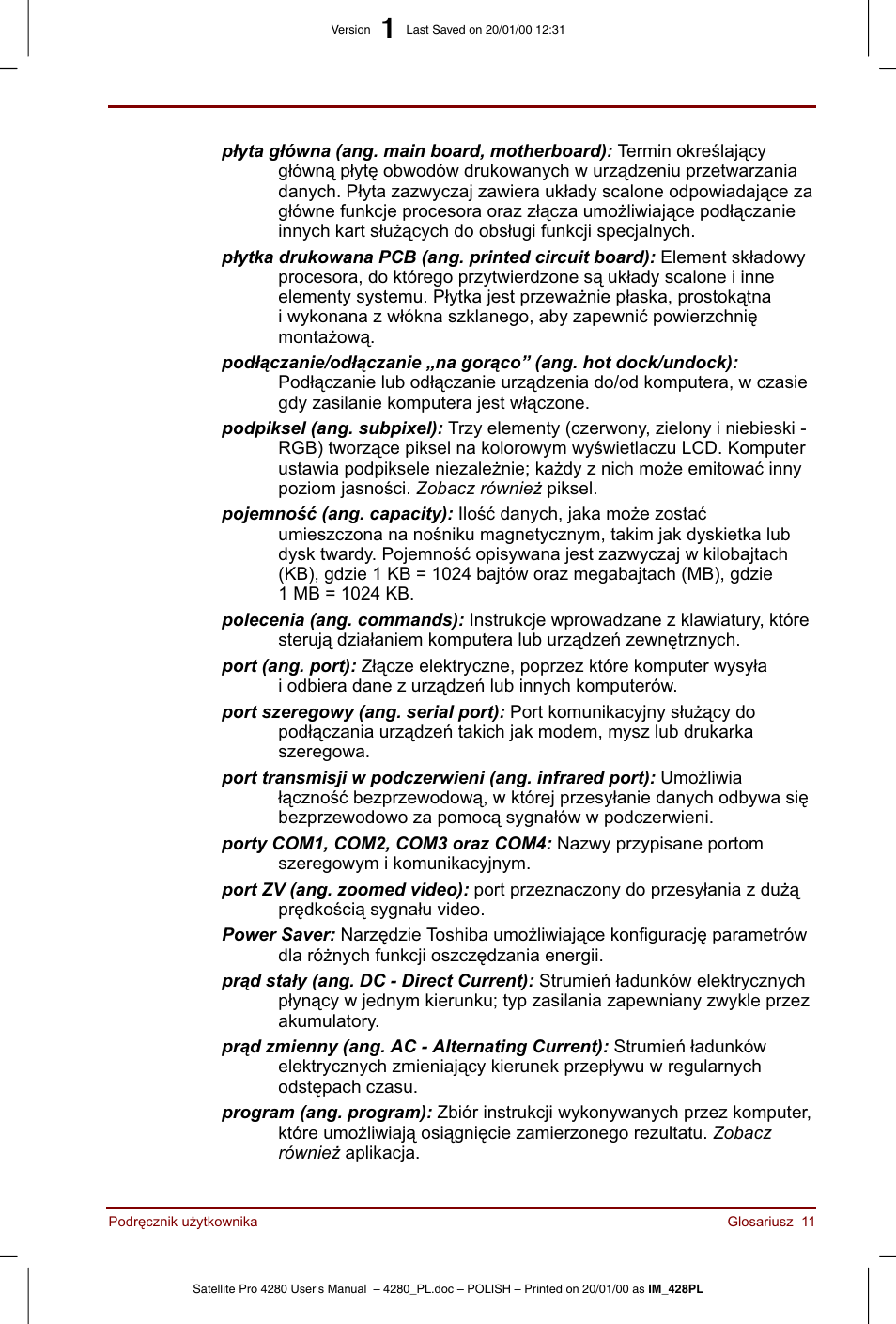 Toshiba Satellite Pro 4280 User Manual | Page 235 / 248