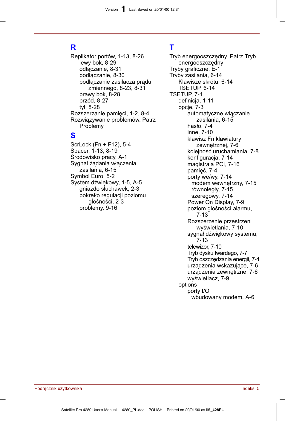 Toshiba Satellite Pro 4280 User Manual | Page 247 / 248