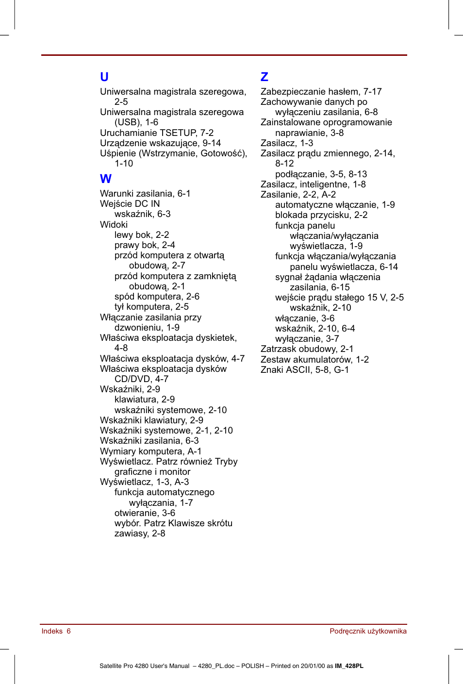 Toshiba Satellite Pro 4280 User Manual | Page 248 / 248