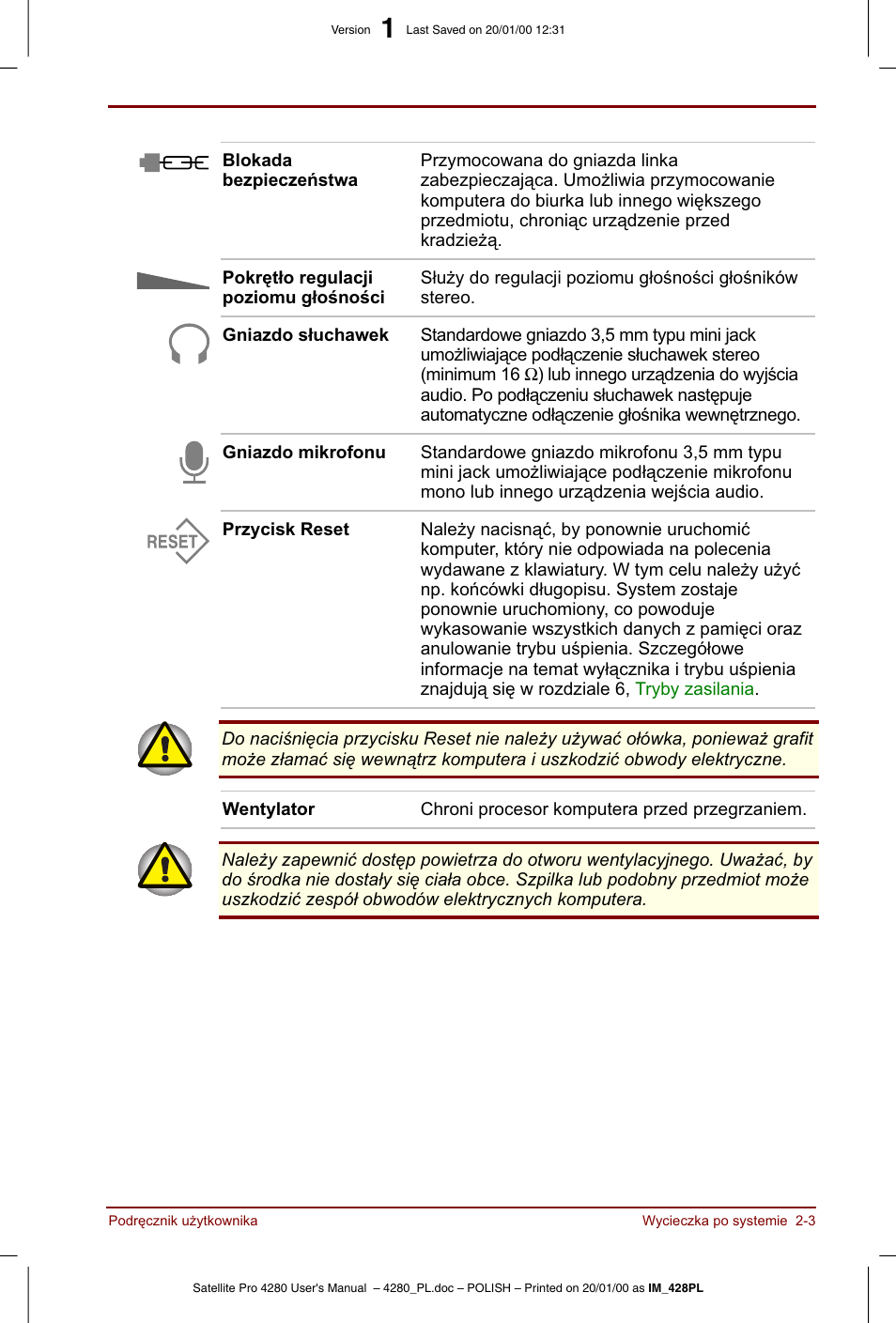 Toshiba Satellite Pro 4280 User Manual | Page 37 / 248