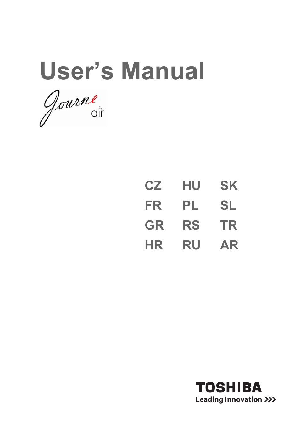 Toshiba JournE Air800-801 User Manual | 829 pages