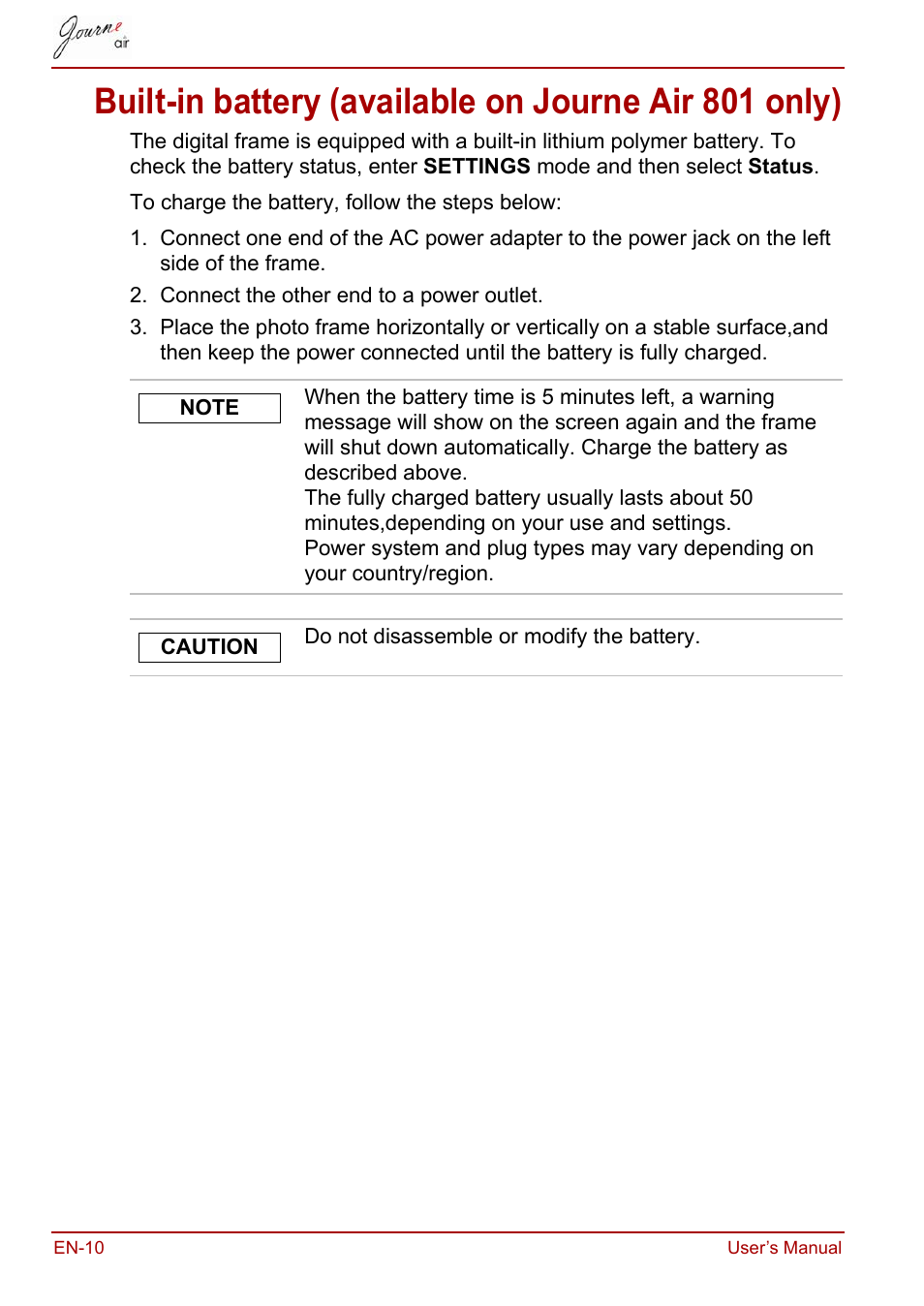 Toshiba JournE Air800-801 User Manual | Page 10 / 829