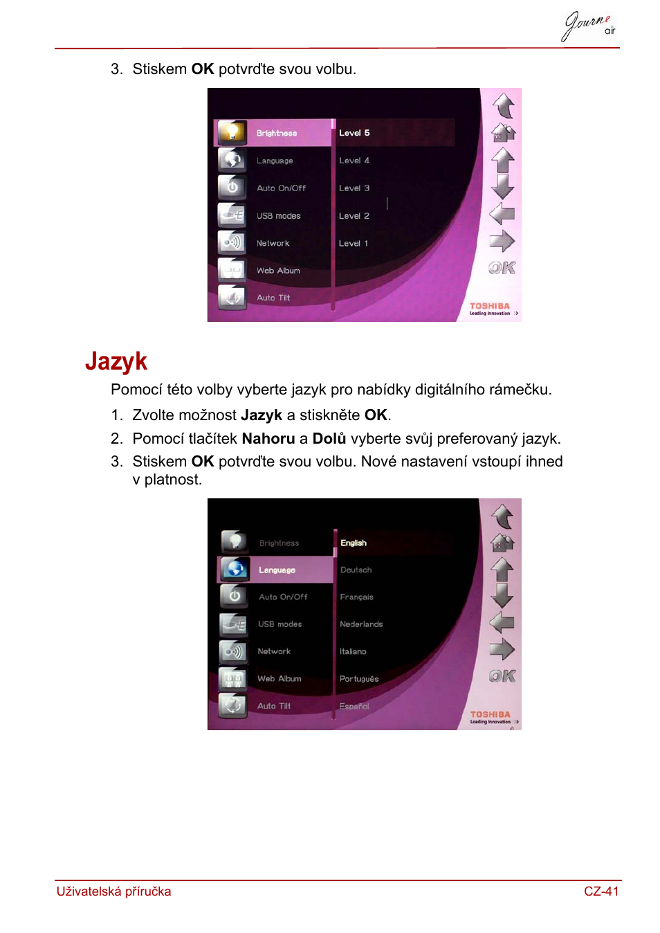 Jazyk | Toshiba JournE Air800-801 User Manual | Page 103 / 829