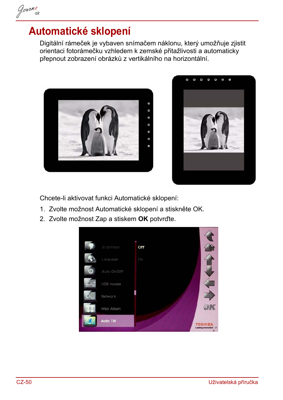 Automatické sklopení | Toshiba JournE Air800-801 User Manual | Page 112 / 829