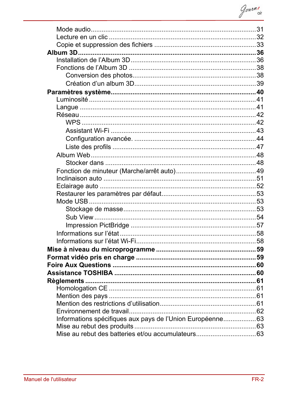 Toshiba JournE Air800-801 User Manual | Page 127 / 829