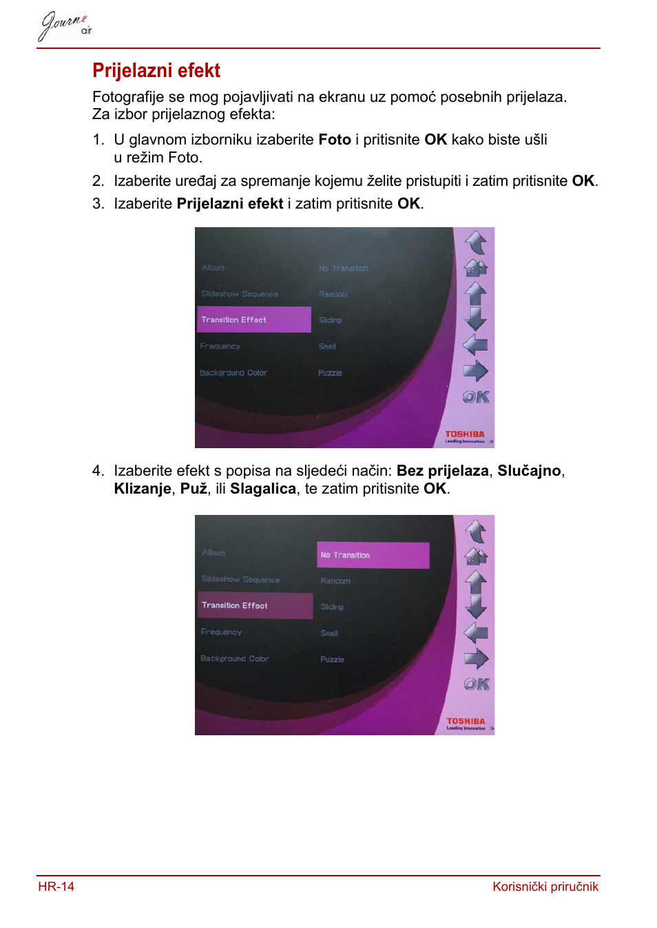 Prijelazni efekt | Toshiba JournE Air800-801 User Manual | Page 268 / 829