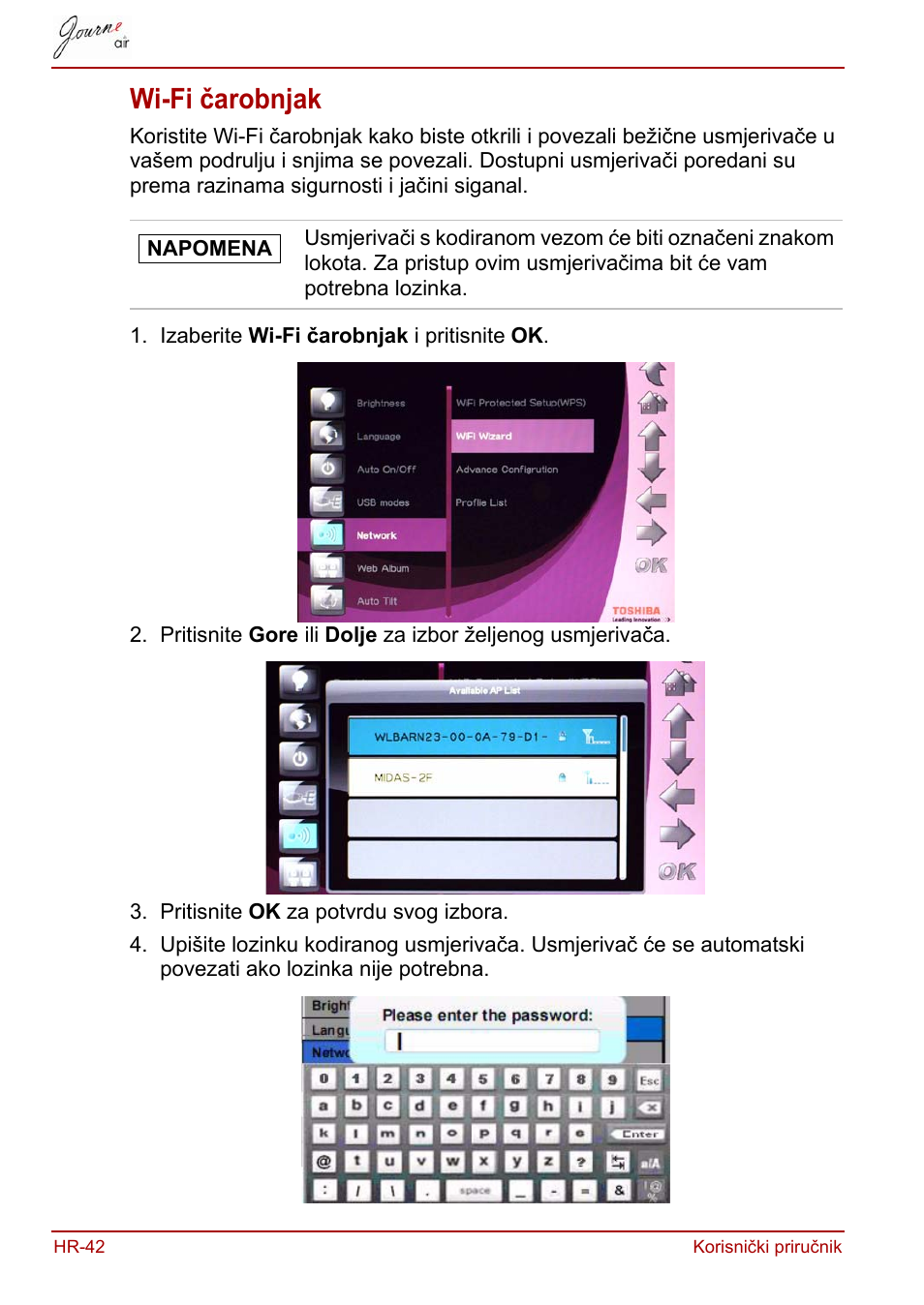 Wi-fi čarobnjak | Toshiba JournE Air800-801 User Manual | Page 296 / 829